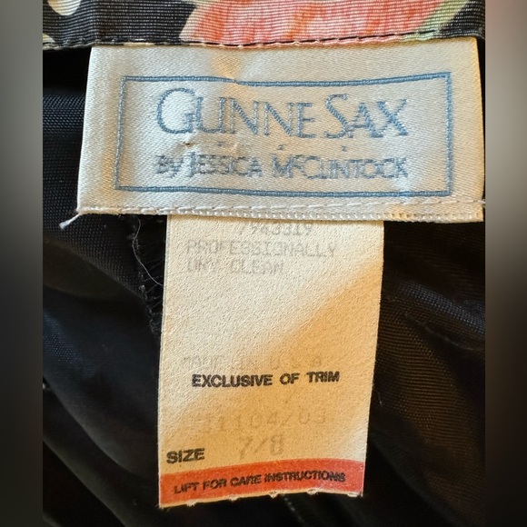 Vintage 80’s Gunne Sax Jessica McClintock Strapless Rosebud Print Dress Size 7/8 - Picture 13 of 16